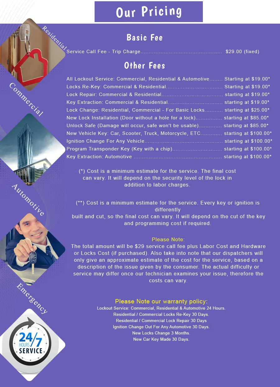 Fairview Locksmith Service, Fairview, NJ 201-367-1670 - price-list-n-19